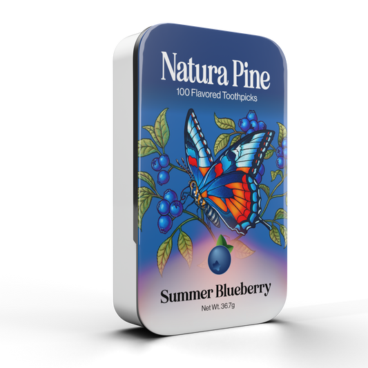 Summer Blueberry Flavored Toothpicks Tin