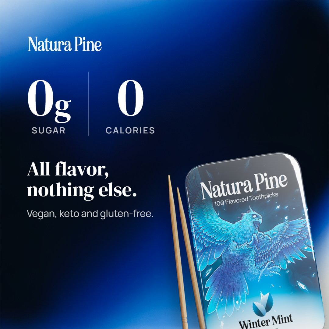 Winter Mint Flavored Toothpicks Tin
