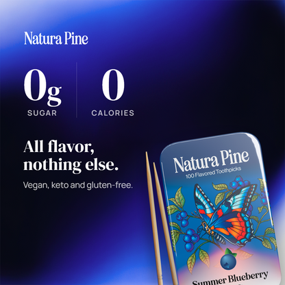 Summer Blueberry Flavored Toothpicks Tin