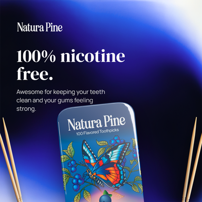 Summer Blueberry Flavored Toothpicks Tin