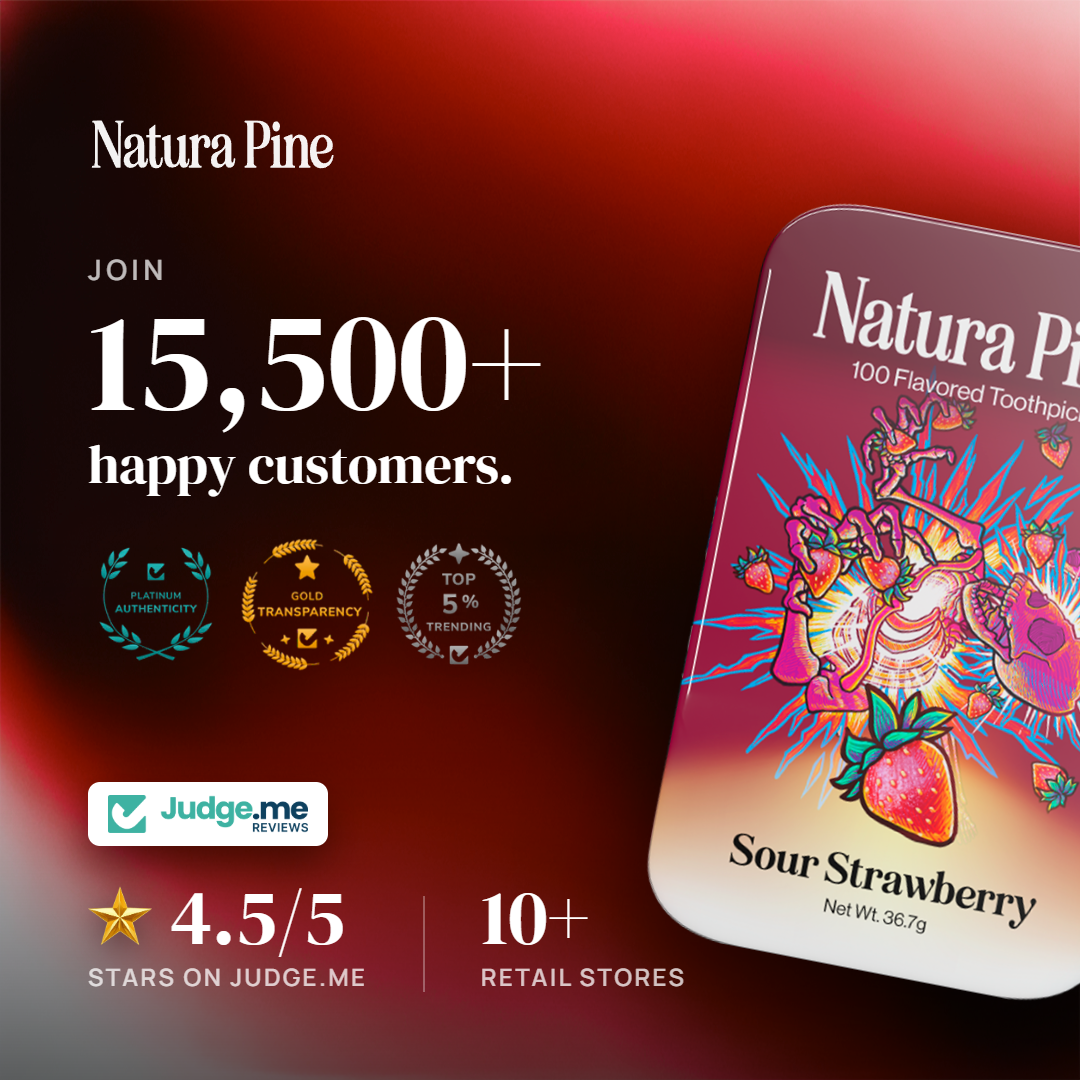 Sour Strawberry Flavored Toothpick Tube