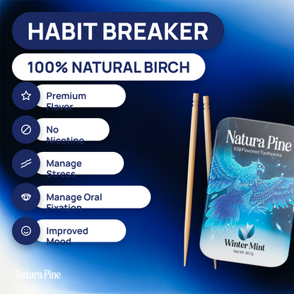 Winter Mint Flavored Toothpicks Tin