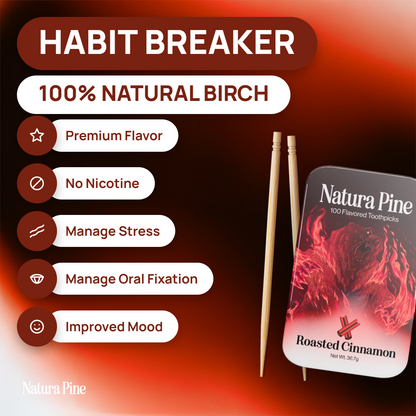 Roasted Cinnamon Flavored Toothpicks Tin