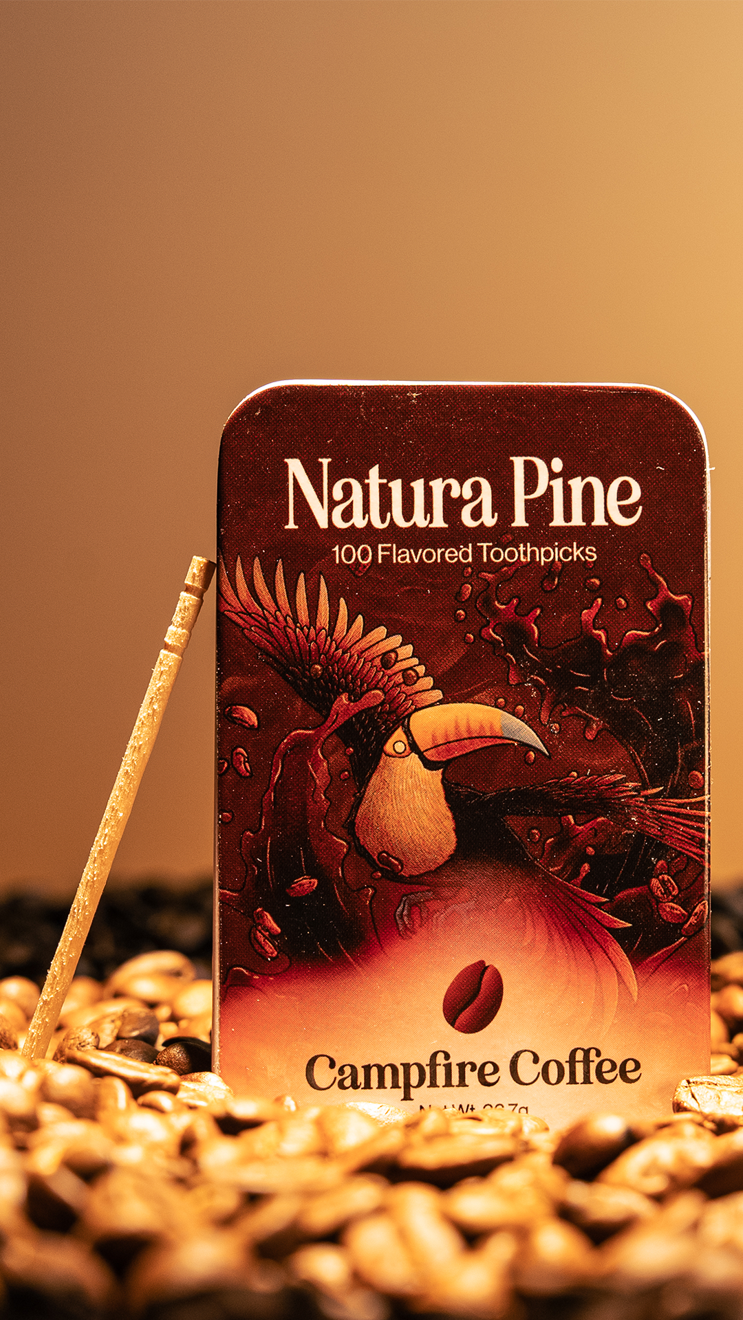 Campfire Coffee Flavored Toothpicks 100 Count Tin