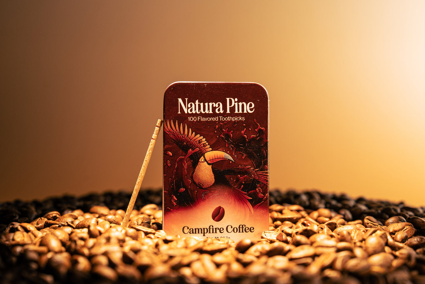 Campfire Coffee Flavored Toothpicks 100 Count Tin