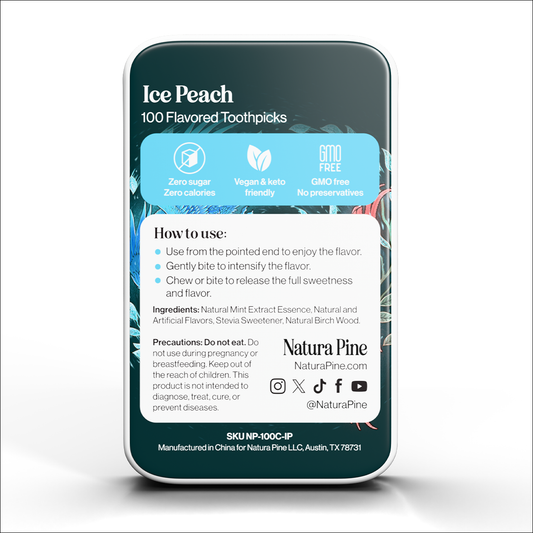 Ice Peach Flavored Toothpicks Tin