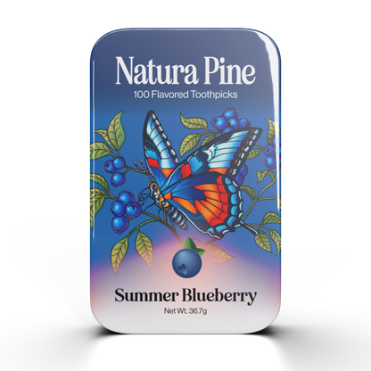 Summer Blueberry Flavored Toothpicks Tin