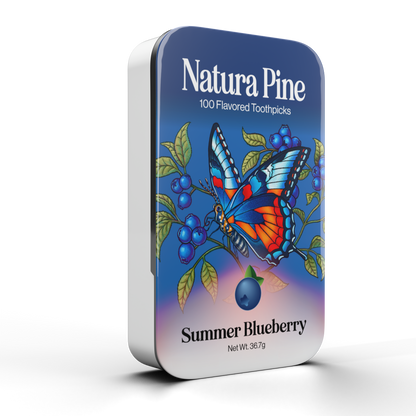 Summer Blueberry Flavored Toothpicks Tin
