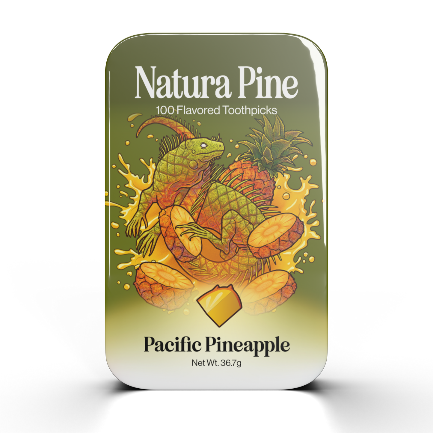 Pacific Pineapple Flavored Toothpicks Tin