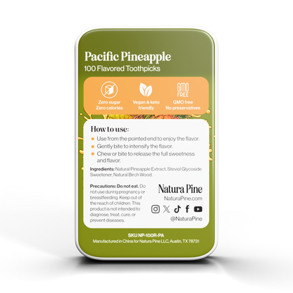 Pacific Pineapple Flavored Toothpicks Tin