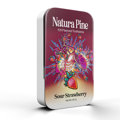Sour Strawberry Flavored Toothpick Tin