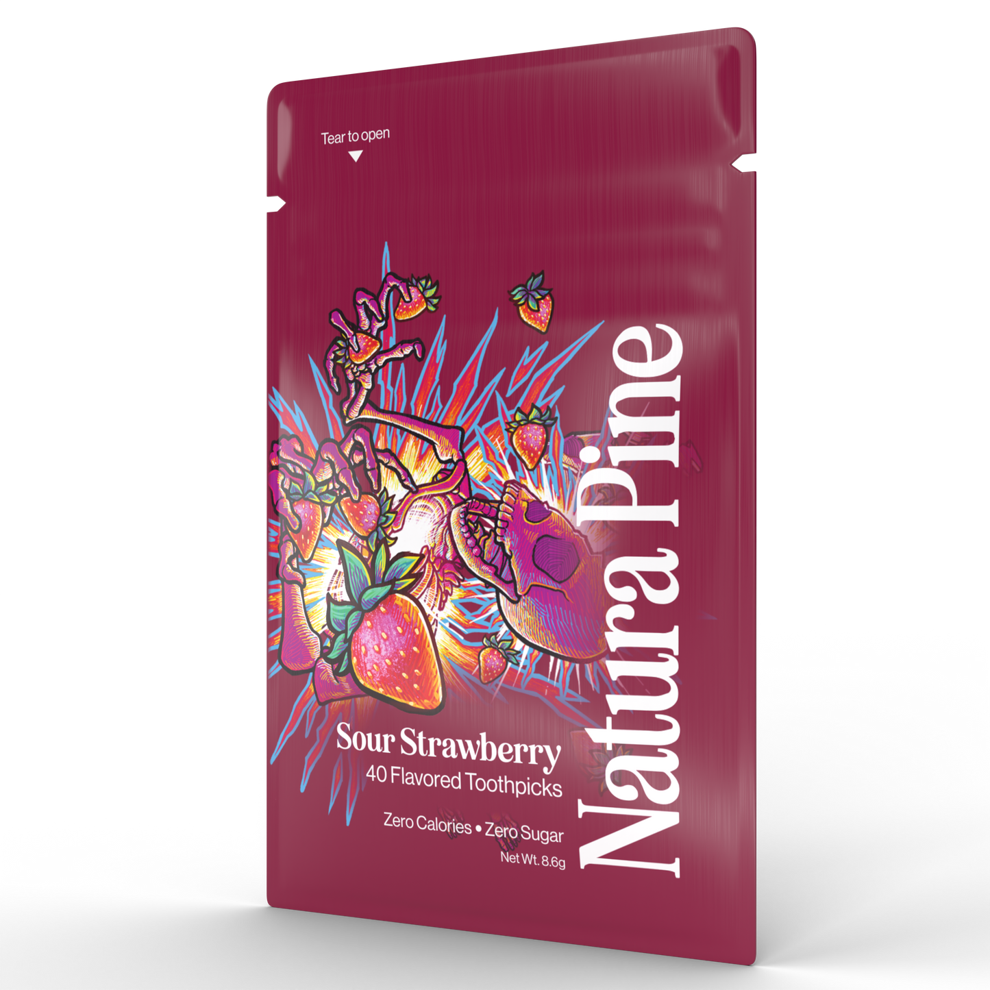 Sour Strawberry Flavored Toothpick Pouch