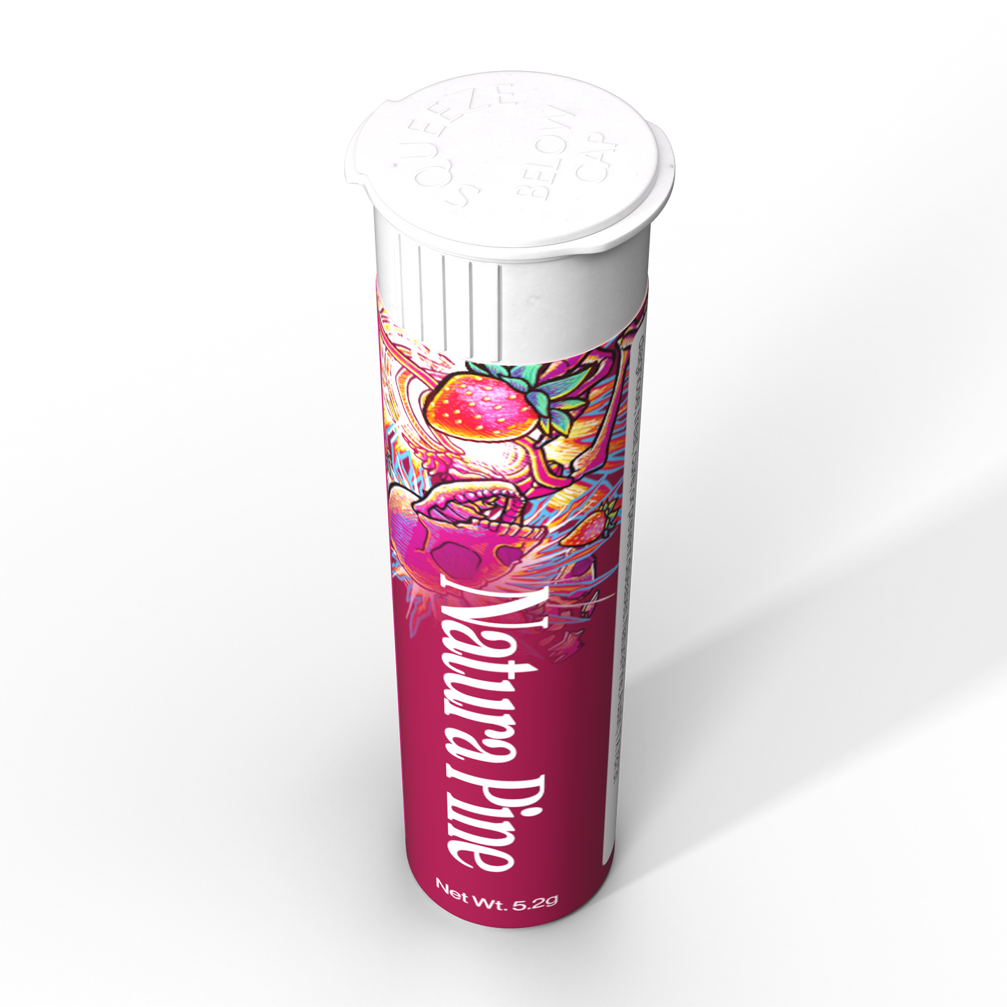 Sour Strawberry Flavored Toothpick Tube