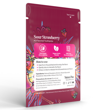 Sour Strawberry Flavored Toothpick Pouch