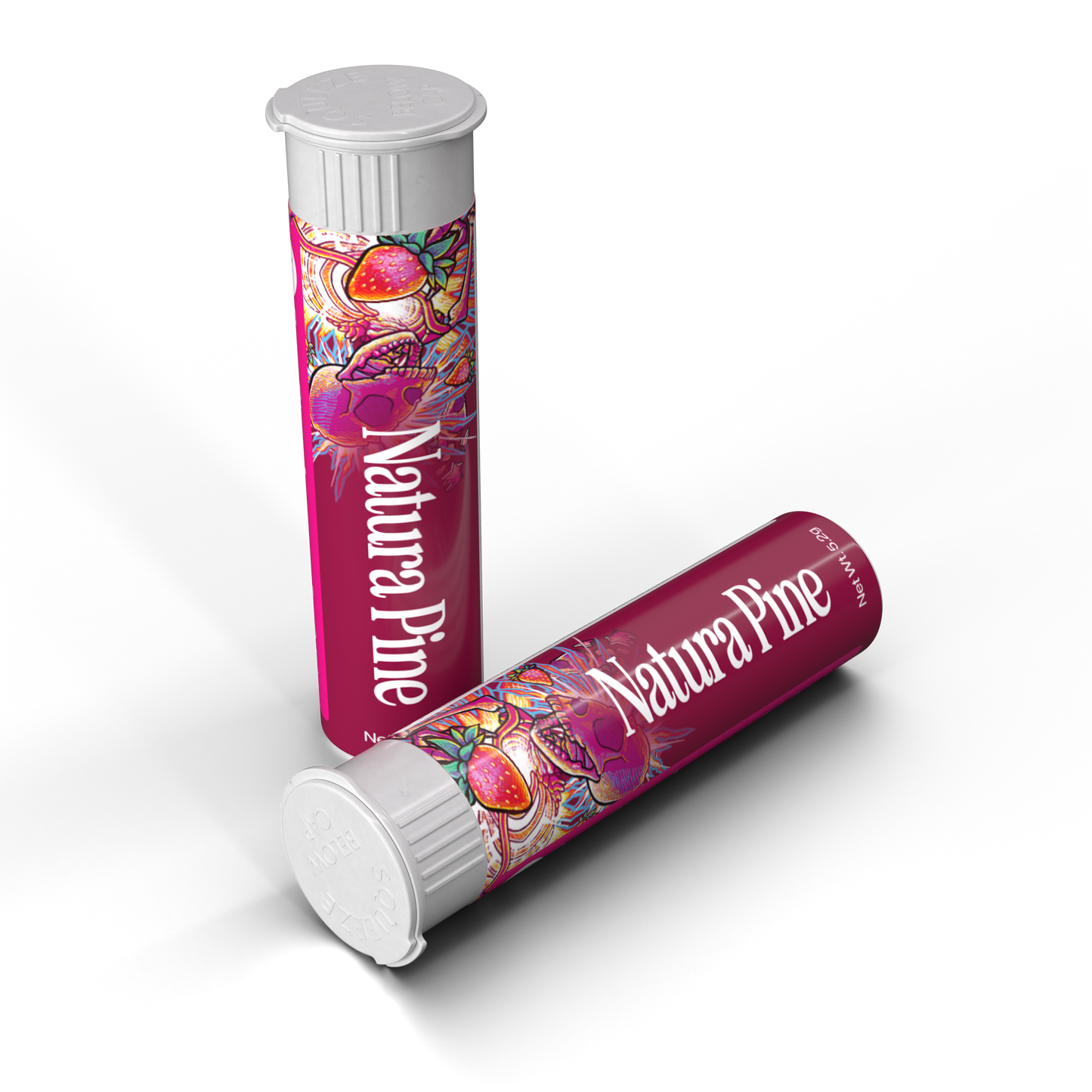 Sour Strawberry Flavored Toothpick Tube