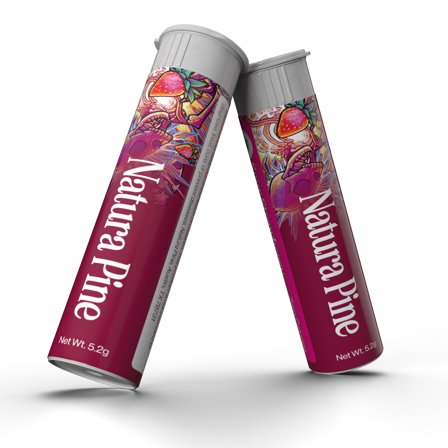 Sour Strawberry Flavored Toothpick Tube