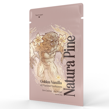 Golden Vanilla Flavored Toothpicks Pouch