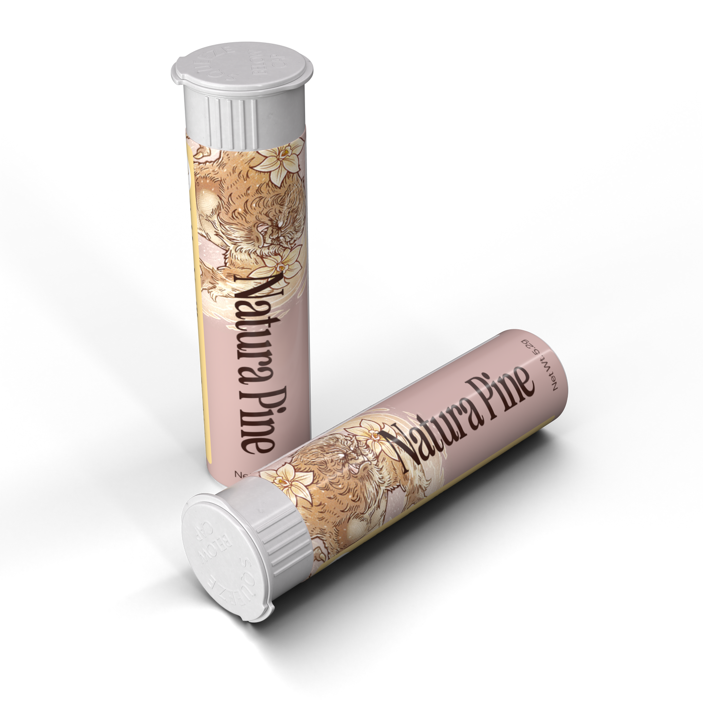 Golden Vanilla Flavored Toothpicks Tube