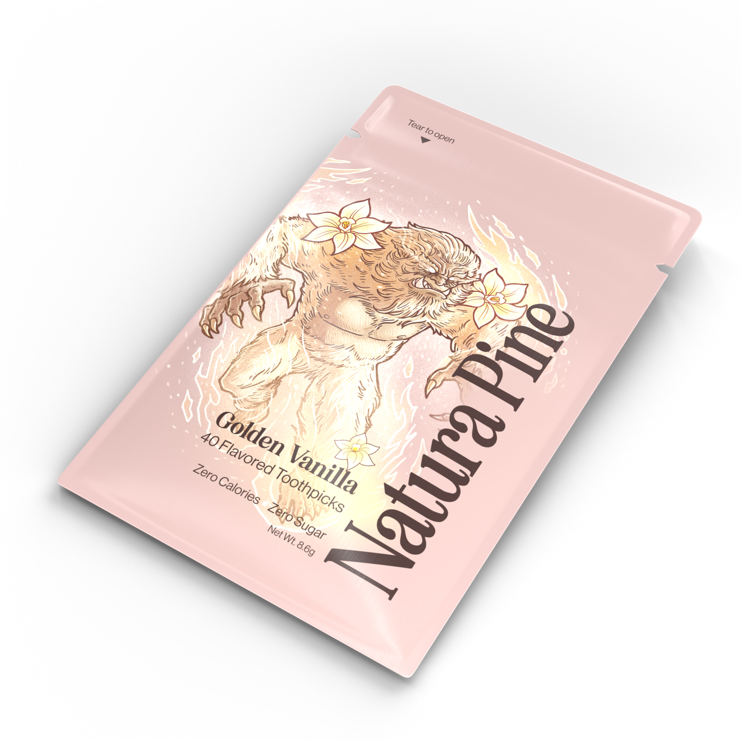 Golden Vanilla Flavored Toothpicks Pouch