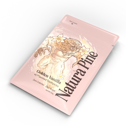 Golden Vanilla Flavored Toothpicks Pouch