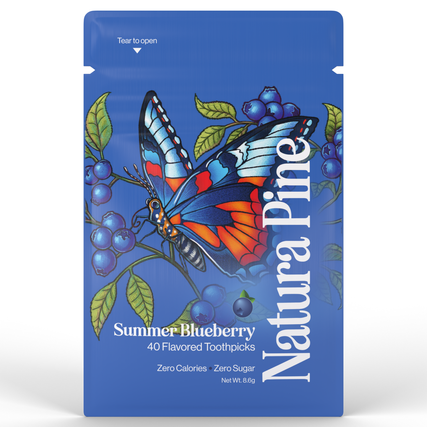Summer Blueberry Flavored Toothpicks Pouch