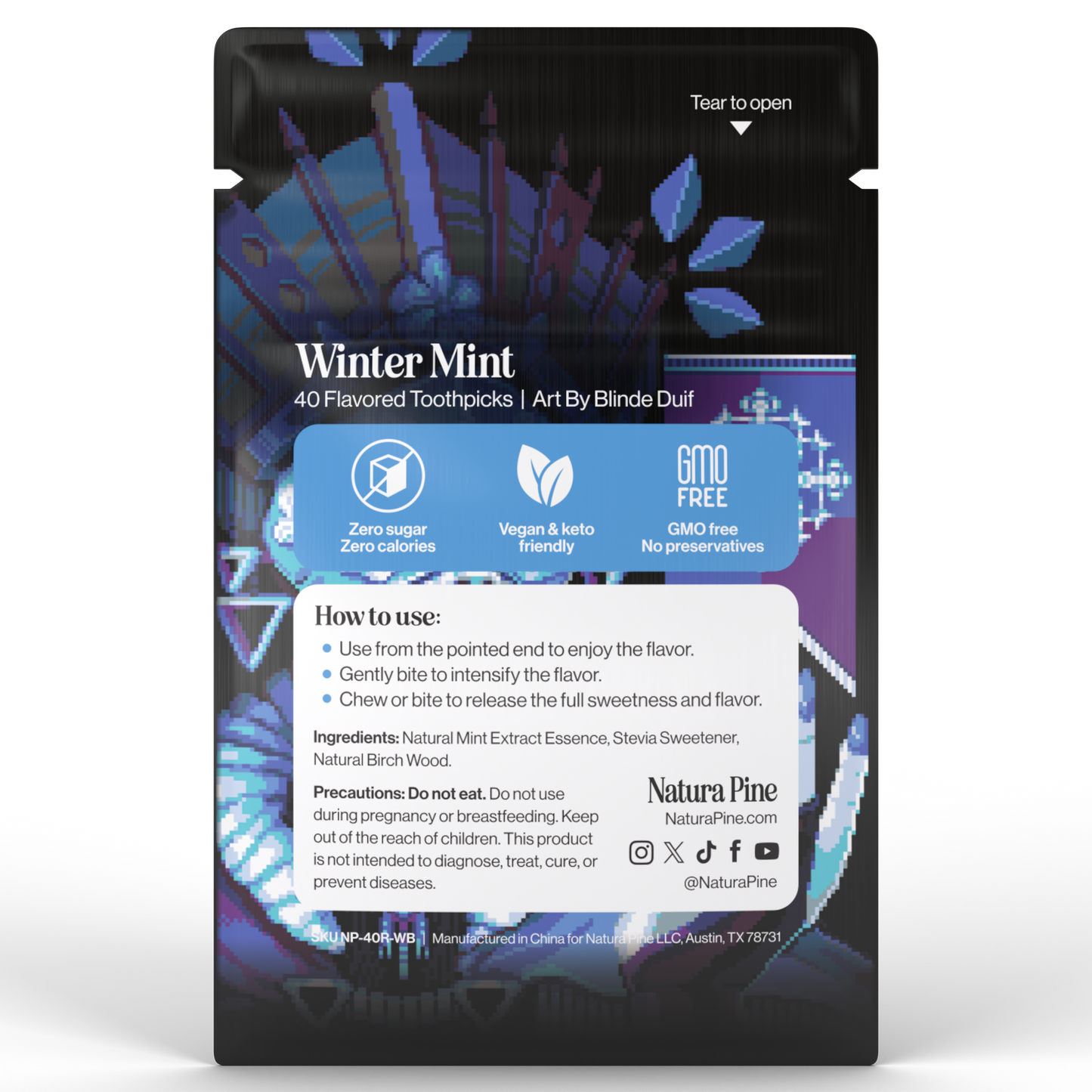 Winter Mint - Flavored Toothpicks Pouch (Winter Witch Edition)