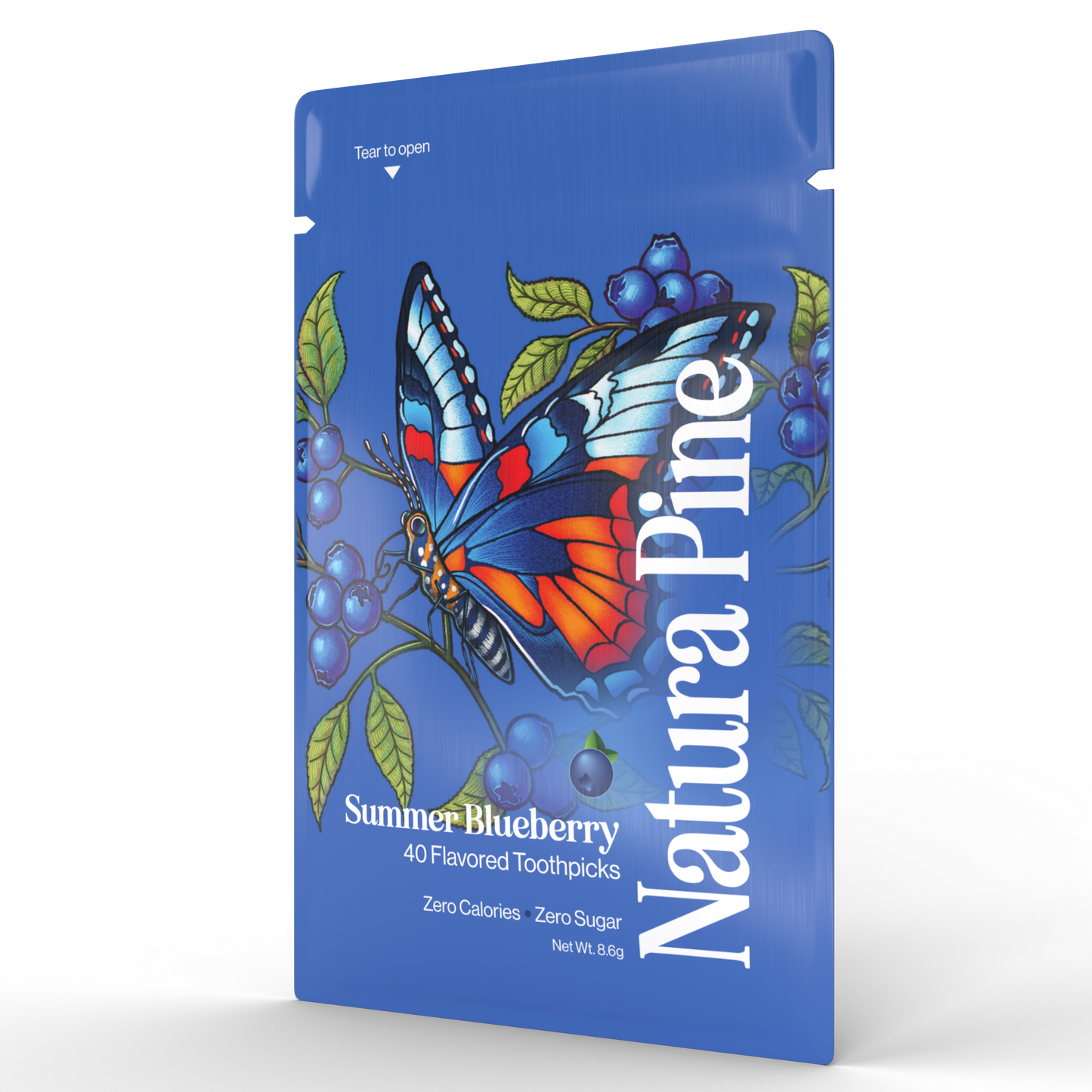 Summer Blueberry Flavored Toothpicks Pouch