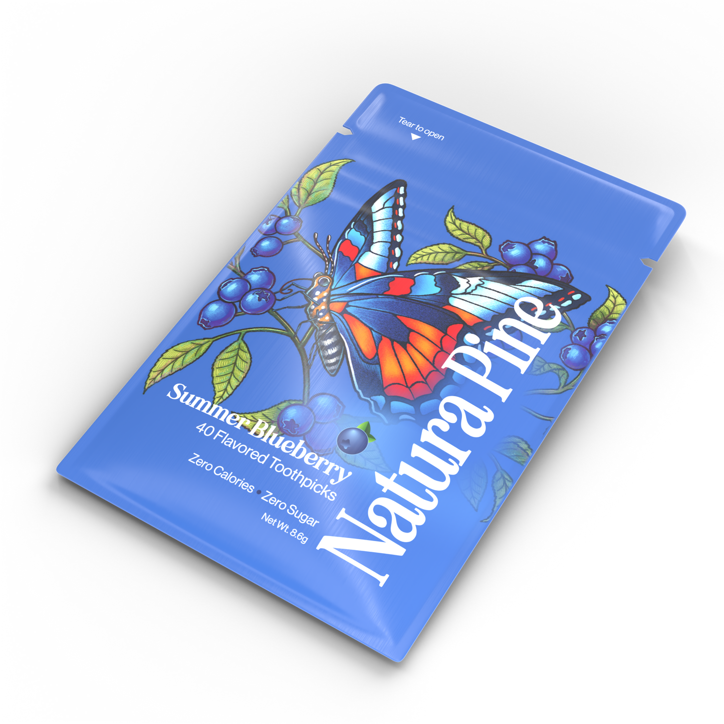 Summer Blueberry Flavored Toothpicks Pouch