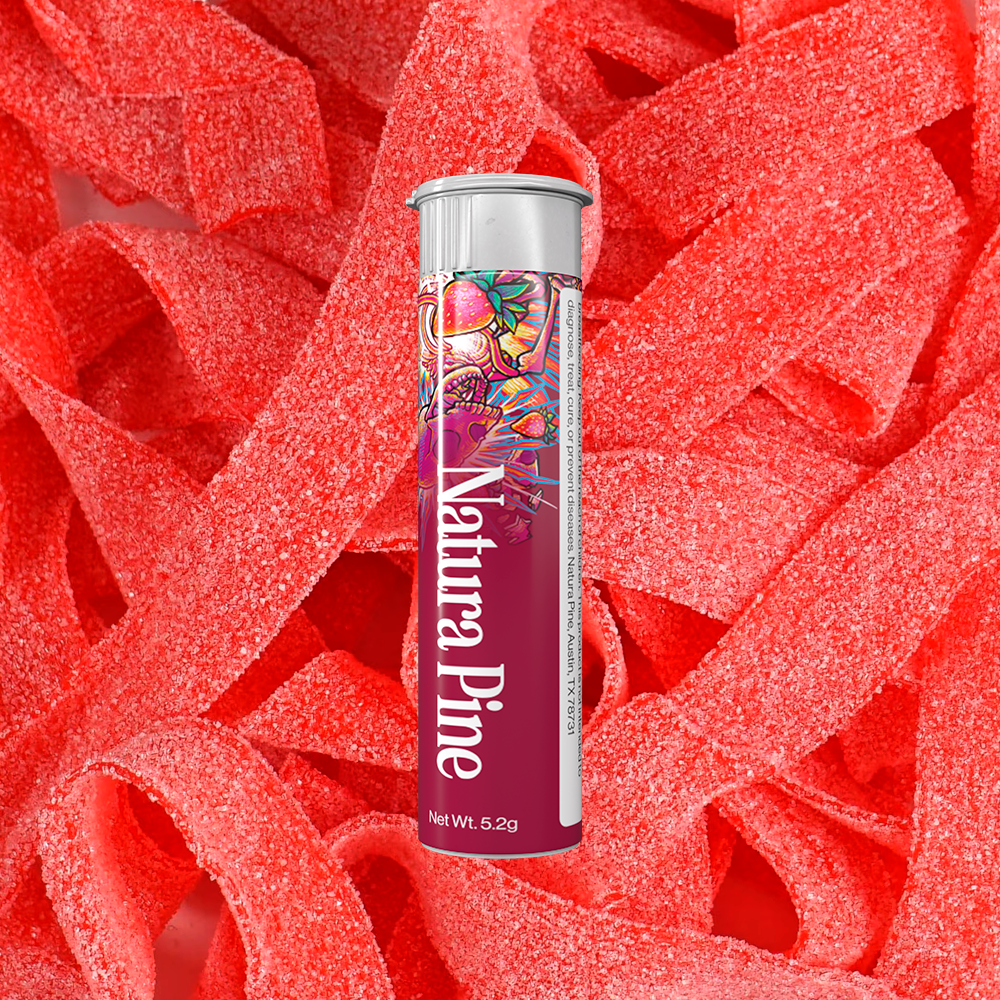 Sour Strawberry Flavored Toothpick Tube